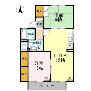 池田ファミリーゼーション E棟【2階】の間取り