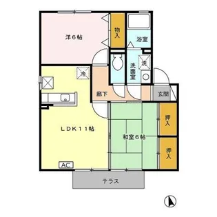 サンパル A棟【1階】の間取り