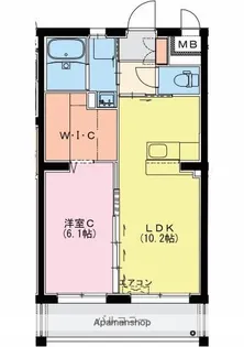 PLAISIR 花【205号室】の間取り