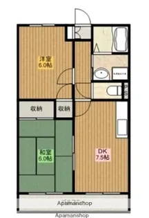 グリーンヴィラ【202号室】の間取り