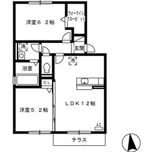 ポルテ ボヌール桜ヶ丘【1階】の間取り