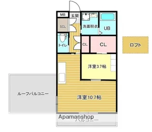 バンベールNORTH【4階】の間取り