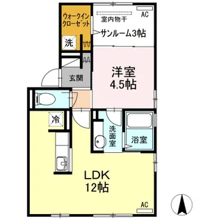 ロゼ トレフル B棟【2階】の間取り