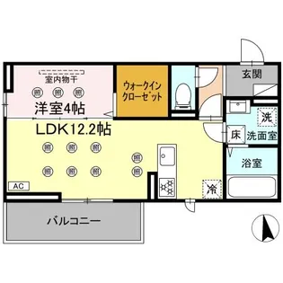 DーRESENA SOLAIRE【1階】の間取り