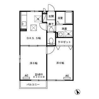 メゾンエトワール A棟【102号室】の間取り