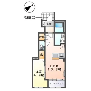 トライアングルテラス【1階】の間取り