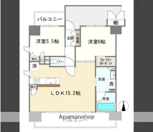 ソルティア宮崎【9階】の間取り