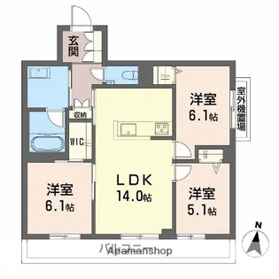 シャーメゾン神宮参道【4階】の間取り