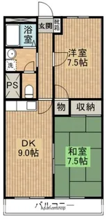 メゾンド都原【201号室】の間取り