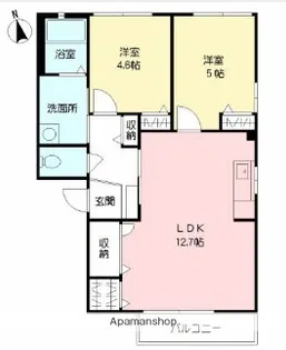 ドルチェ【B202号室】の間取り
