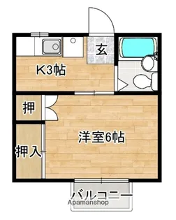 姫城コーポ【203号室】の間取り