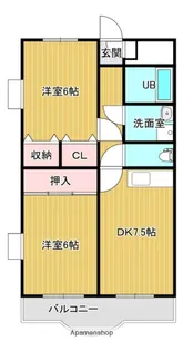 パークサイド早水 壱番館【1階】の間取り