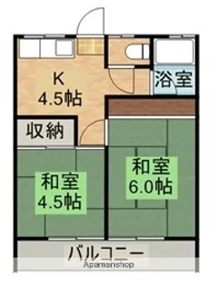 内堀コーポ【103号室】の間取り