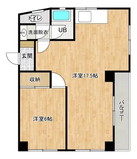 かめやビル【403号室】の間取り