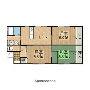 宮崎県都城市山之口町花木【一戸建】の間取り