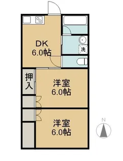 徳留アパート【2階】の間取り
