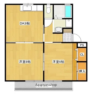 コーポクレサンサマム【205号室】の間取り