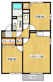 ウエストコート【1階】の間取り