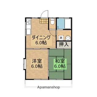 コーポソレイユ【203号室】の間取り
