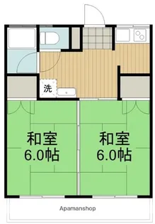 コーポM【202号室】の間取り