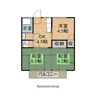 コーポ中原【103号室】の間取り