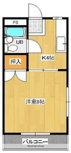 コーポゆう【202号室】の間取り