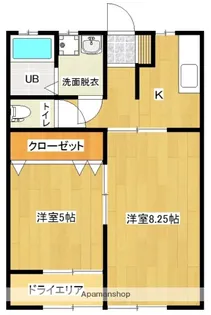 ラ・メール吉尾【B棟205号室】の間取り