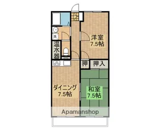 マンションシャトル【201号室】の間取り