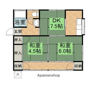 鹿児島県曽於市財部町北俣【一戸建】の間取り
