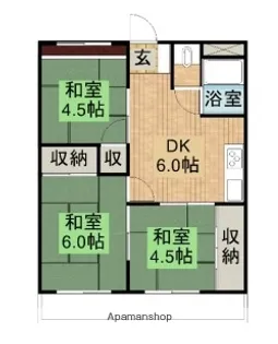 コーポサンパーク【407号室】の間取り