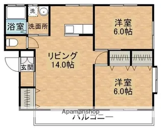 ブルースカイ宮丸【1階】の間取り