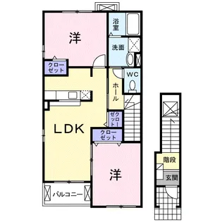 サンリット・栄 B棟【2階】の間取り