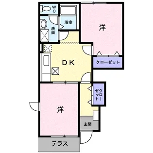 ヴィラエミネンスA【1階】の間取り