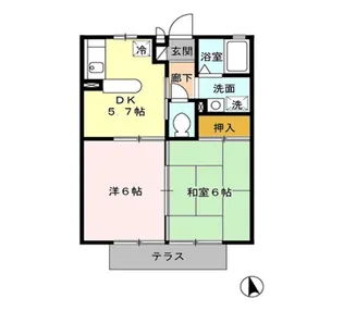 ジェネス カミムラ【2階】の間取り