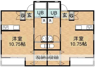 ラパン郡元 D棟【1階】の間取り