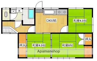 宮崎県都城市若葉町【一戸建】の間取り