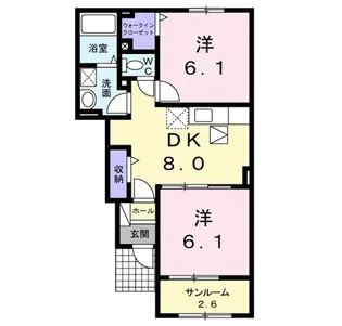 セレーナ潤 Ⅱ【1階】の間取り