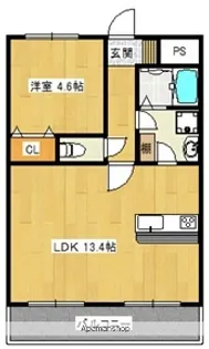 LIEN PERLE【103号室】の間取り