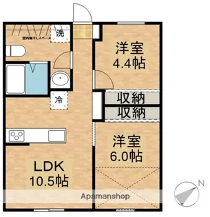 CAT BOX TADEIKE A【1階】の間取り