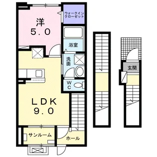 クランババ Ⅰ【3階】の間取り