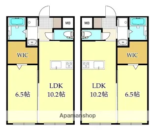 リヴィエールシャン都北町【302号室】の間取り