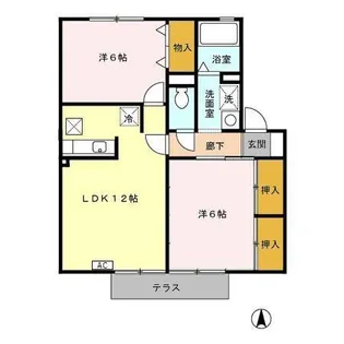 ウィルコート志比田【1階】の間取り