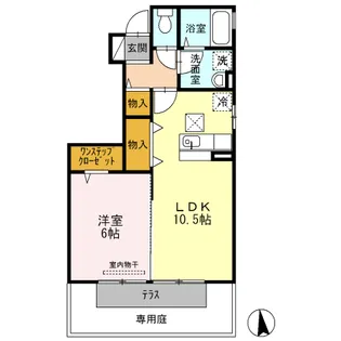 ボヌール B棟【1階】の間取り