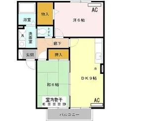 TKIフラット B棟【1階】の間取り