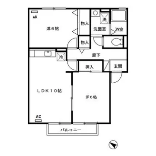 ヴィラ・コンフォート【2階】の間取り