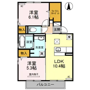 マール・ビビ A棟【1階】の間取り