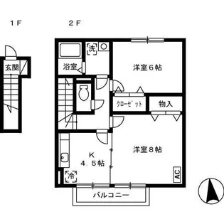 ヴィラ・モナリエールC棟【2階】の間取り
