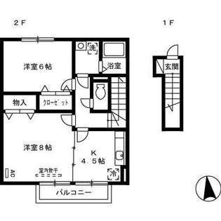 ヴィラ・モナリエールC棟【202号室】の間取り