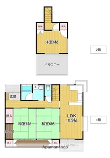 宮崎県都城市南鷹尾町【一戸建】の間取り