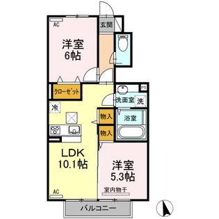 ヴィラコートJ5【1階】の間取り